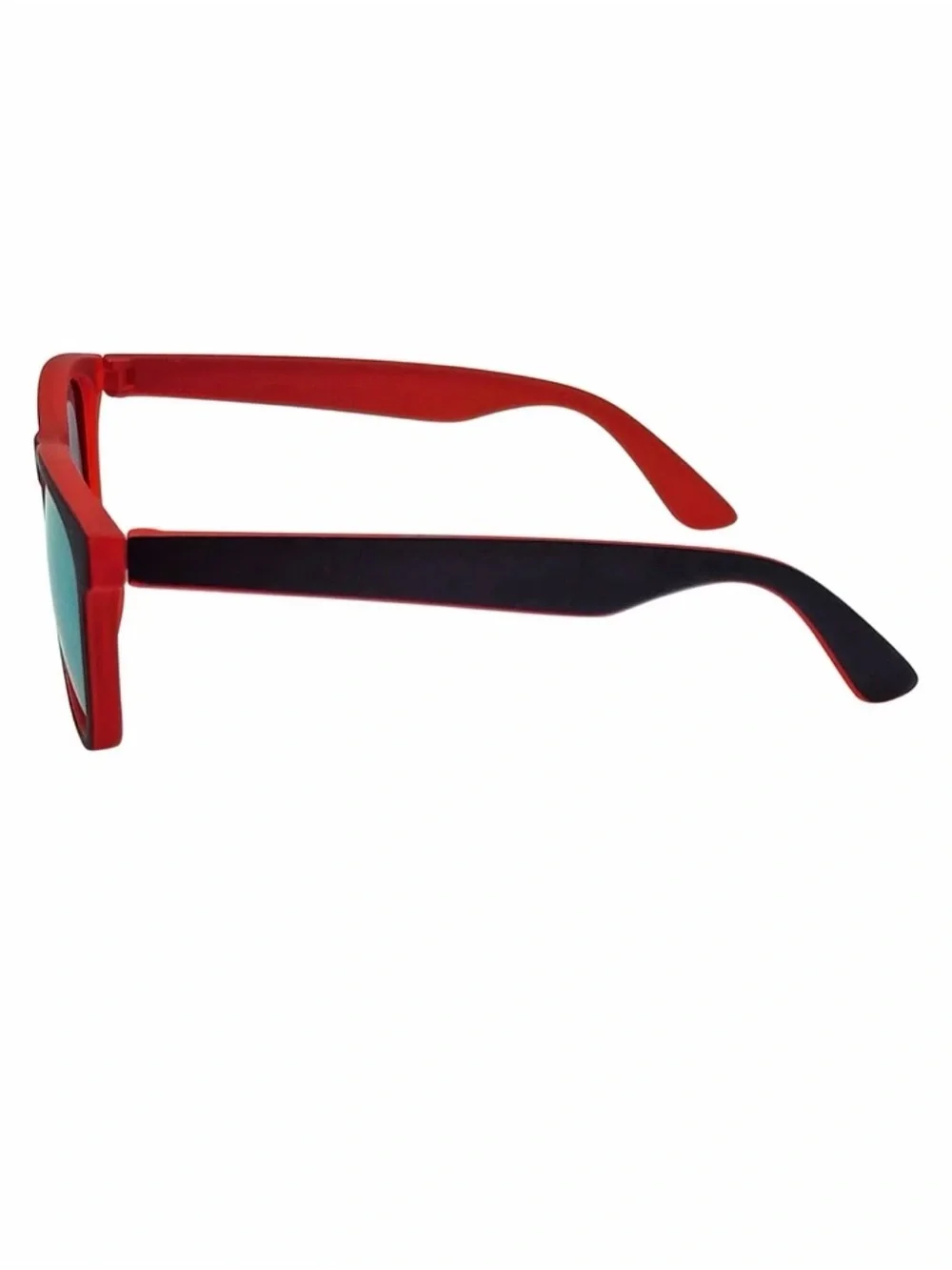 Wayfarer Full Rim Sunglasses with Red Mirrored Lenses - 100% UV Protection